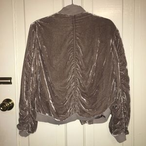 Free People Velvet Bomber Jacket